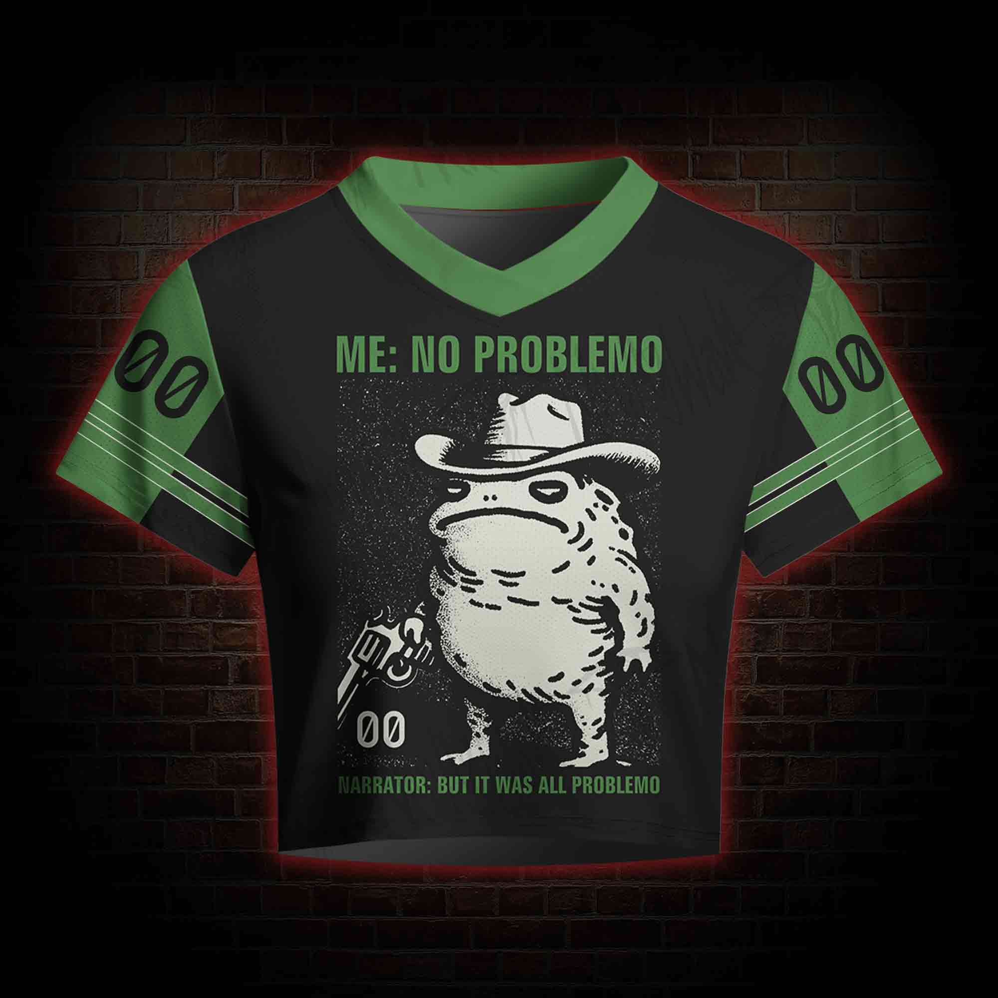 No Problemo Frog Women's Cropped Mesh Jersey