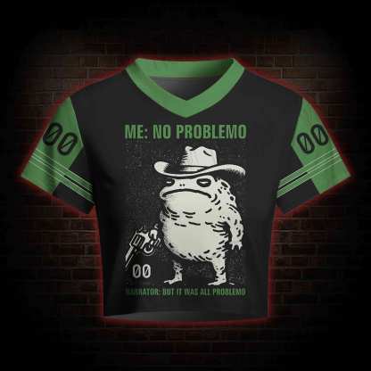 No Problemo Frog Women's Cropped Mesh Jersey