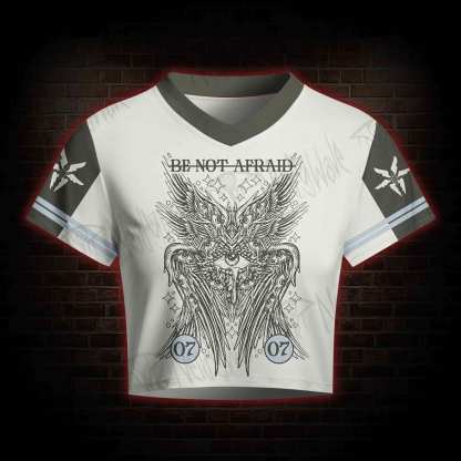 Be Not Afraid Women's Cropped Mesh Jersey