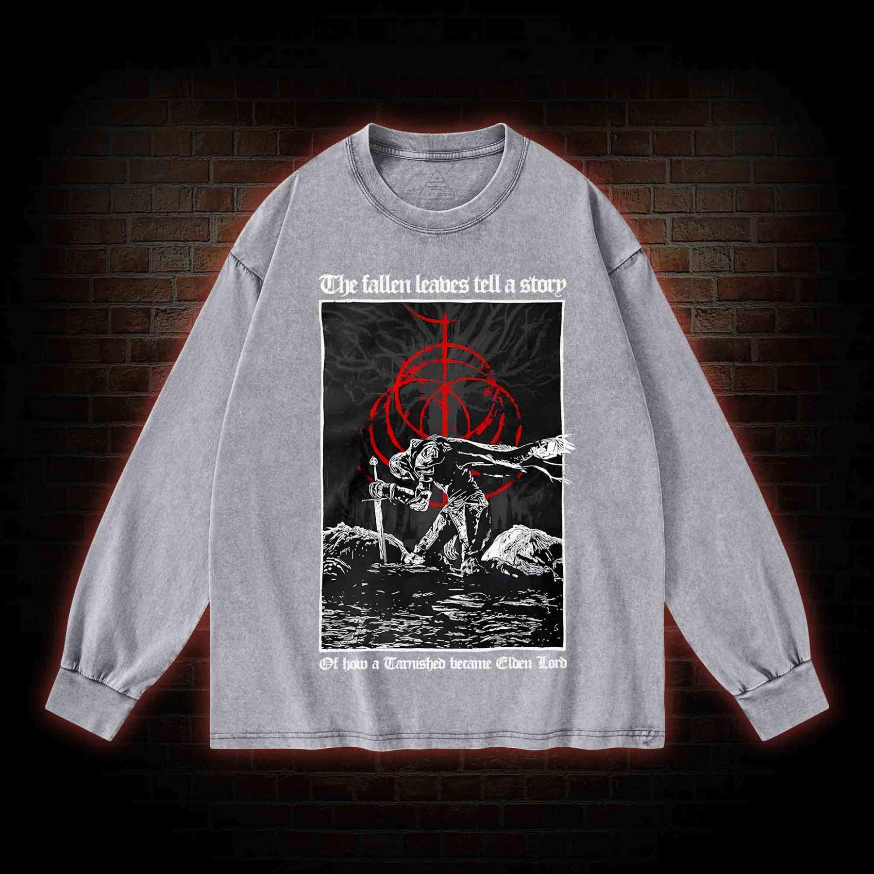 The Fallen Leaves Tell a Story Washed Long-Sleeve T-shirt