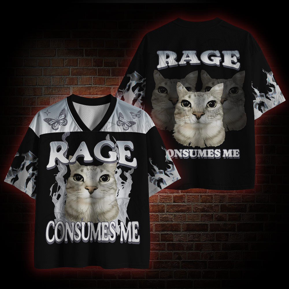 Rage Consumes Me Cat Mesh Jersey