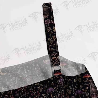 Occult Forest Stag Skull Floral Wide Straps Maxi Dress