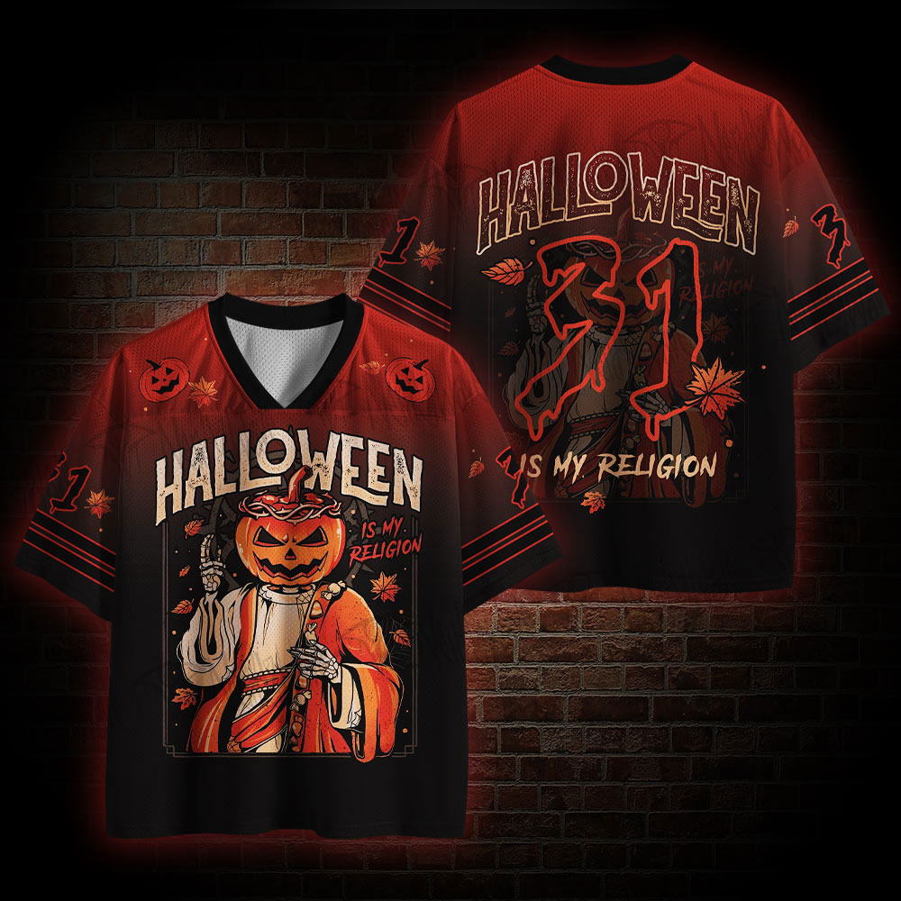 Halloween is My Religion Mesh Jersey