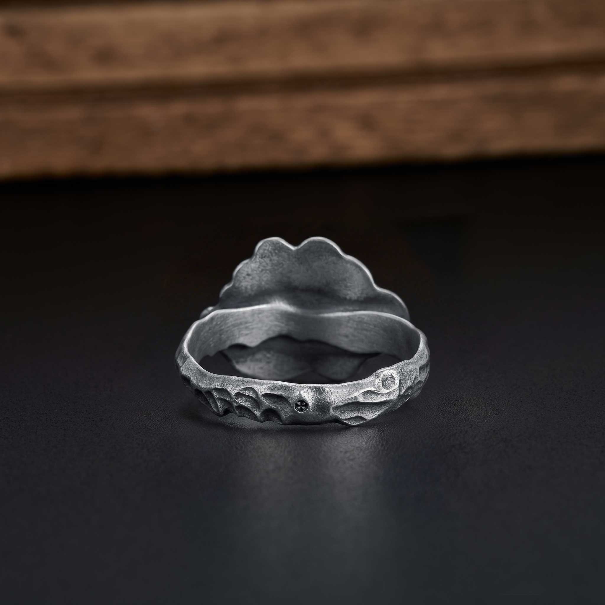 Gothic All Seeing Eye Silver Band Ring