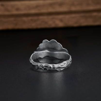 Gothic All Seeing Eye Silver Band Ring