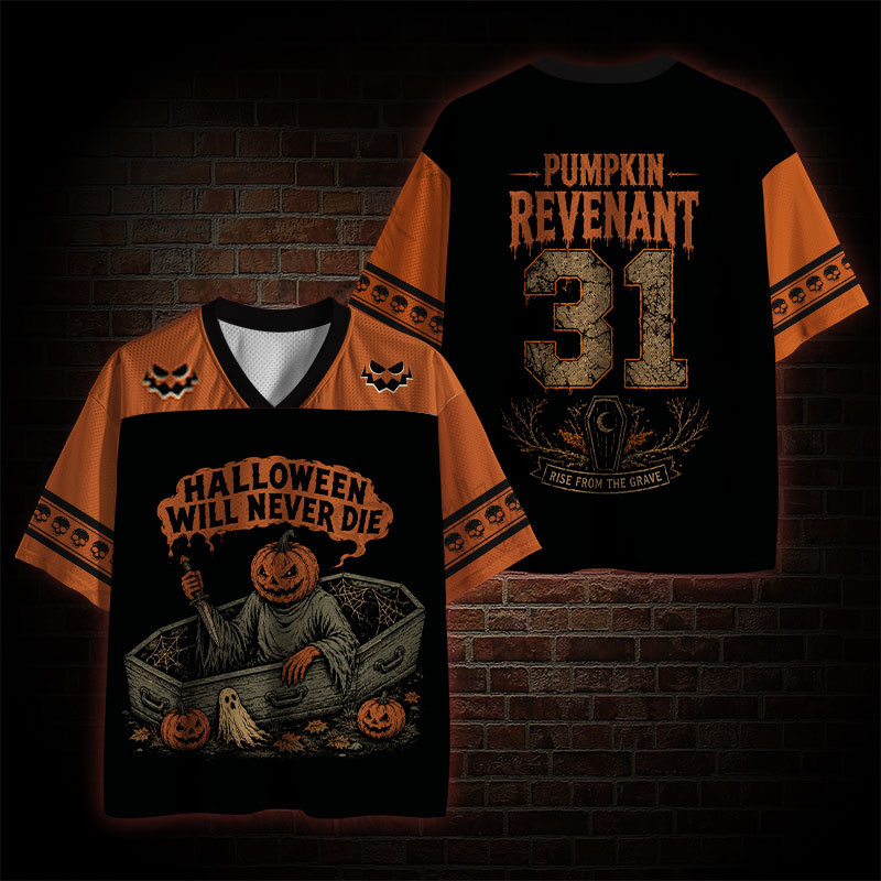 Halloween Will Never Die Pumpkin Mesh Jersey