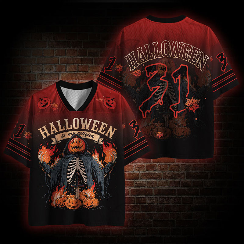Halloween is My Religion Mesh Jersey