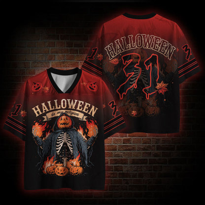 Halloween is My Religion Mesh Jersey