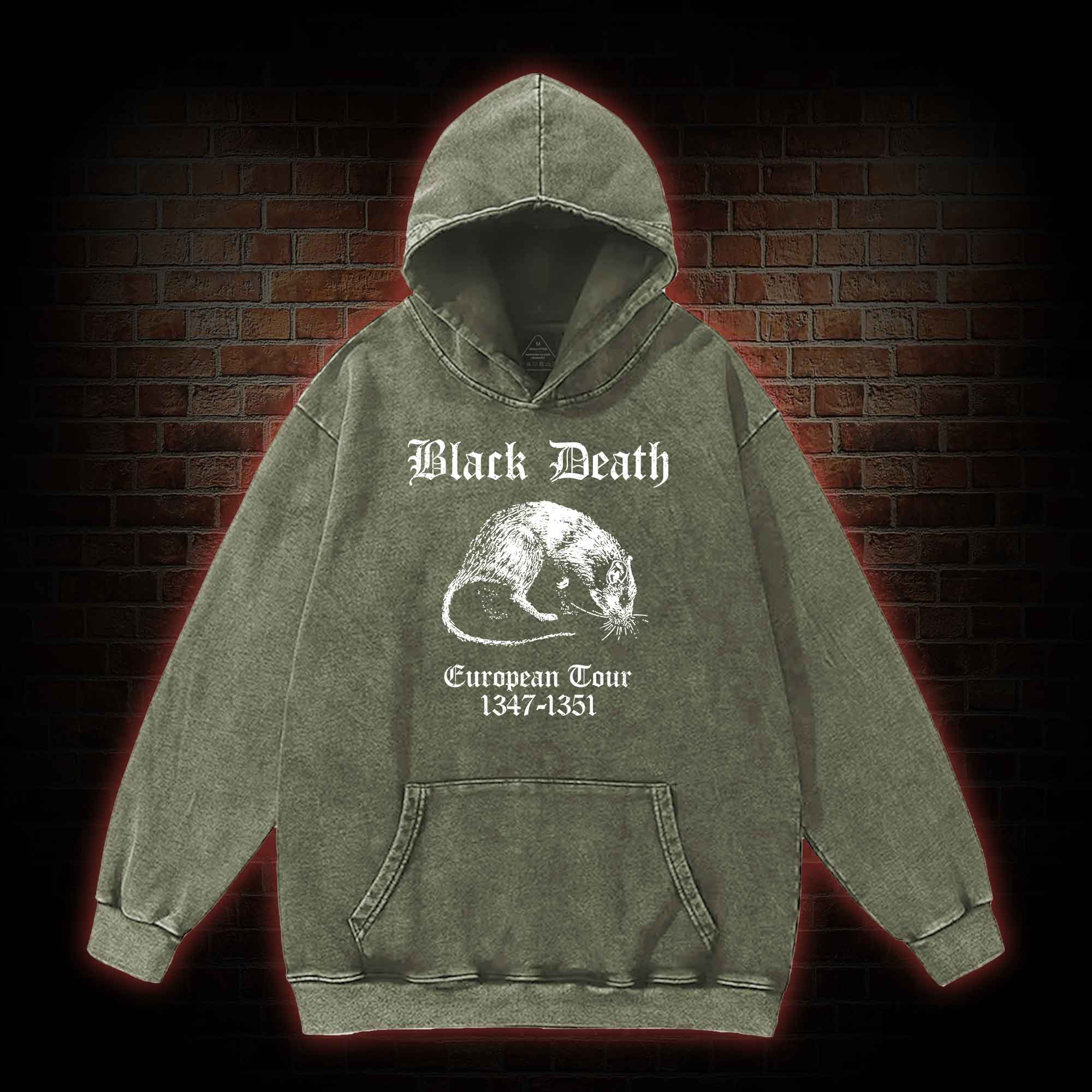 Black Death Washed Hoodie