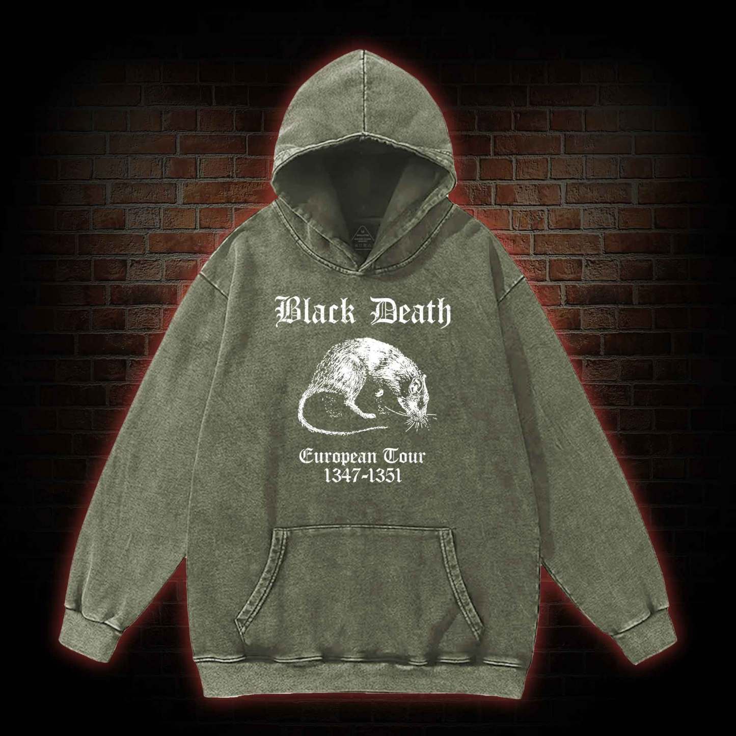 Black Death Washed Hoodie