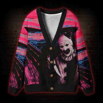 Art 16 Clown Cardigan Sweater