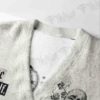 Dionysus Greek God Vine Print Cardigan Sweater