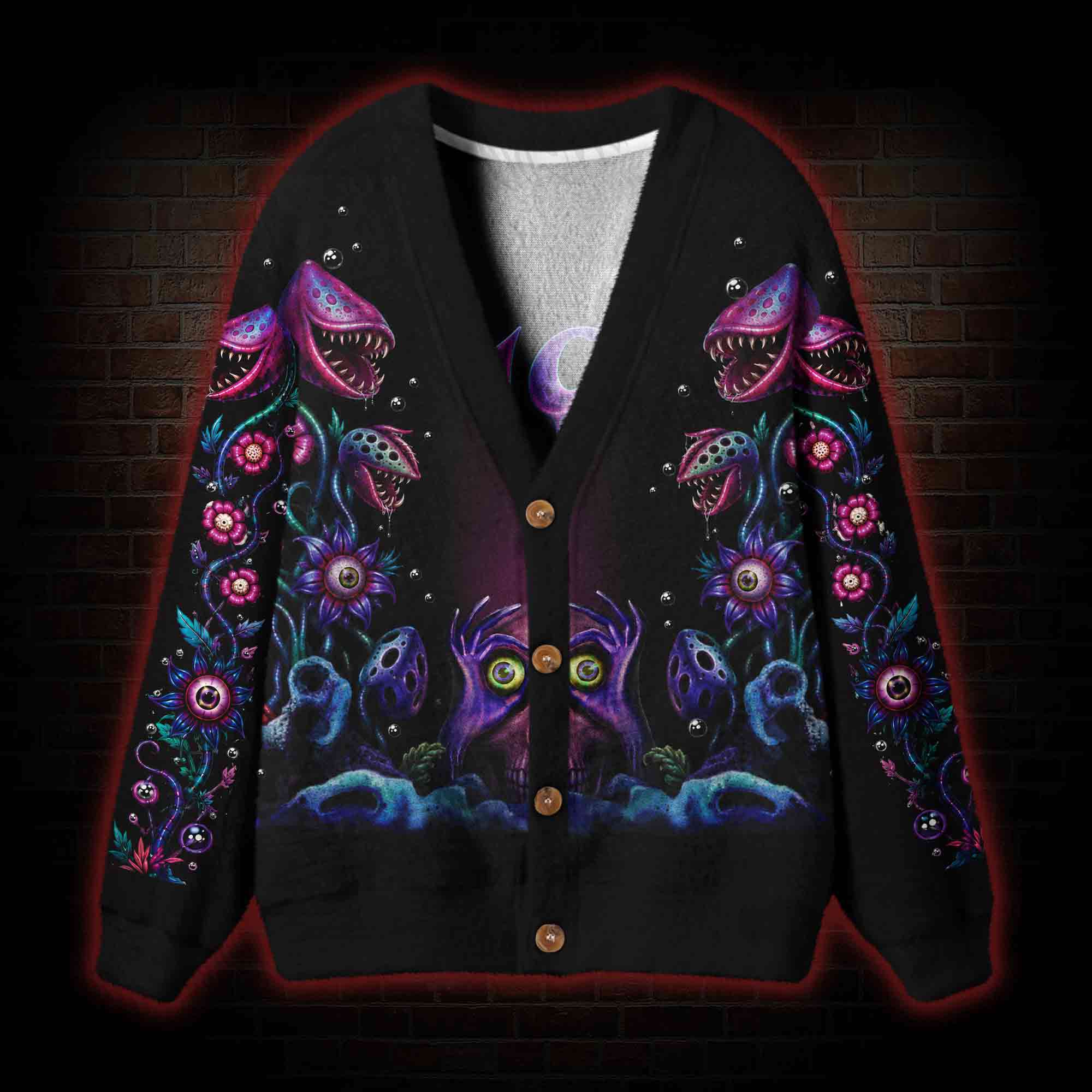 Carnivorous Garden Cardigan Sweater