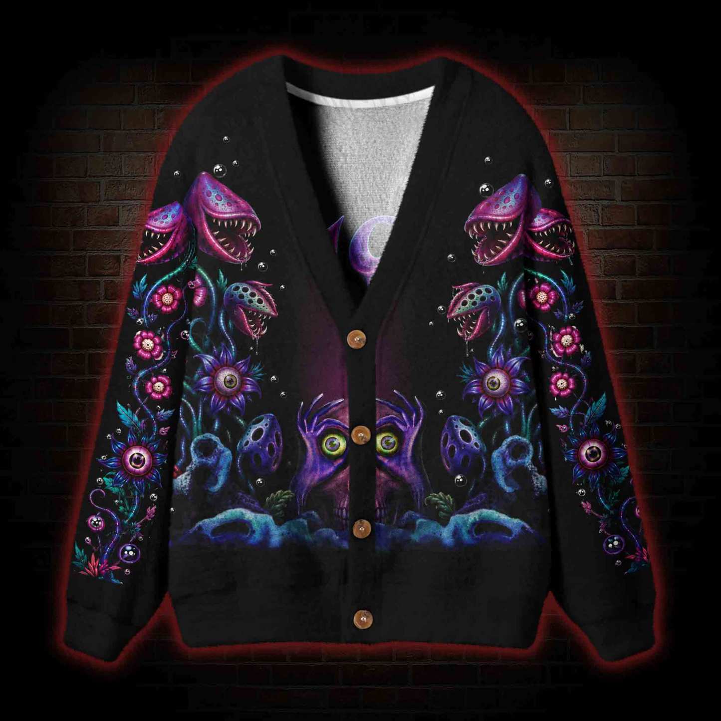 Carnivorous Garden Cardigan Sweater