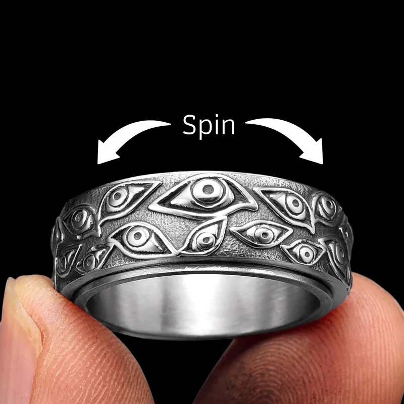 Evil Eye Spinner Ring