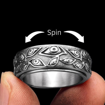 Evil Eye Spinner Ring