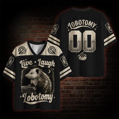 live laugh lobotomy meme Mesh Jersey