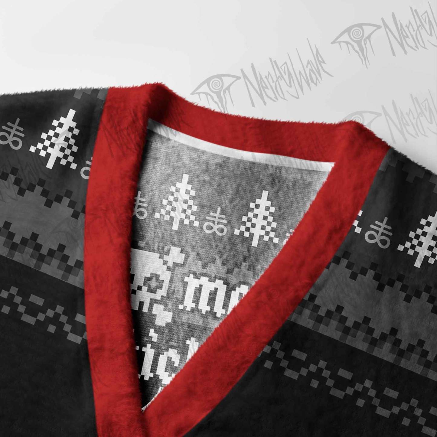 Merry Antichristmas Satan Claus Satanic Cardigan Sweater