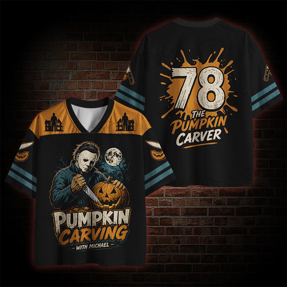 pumpkin carving Mesh Jersey