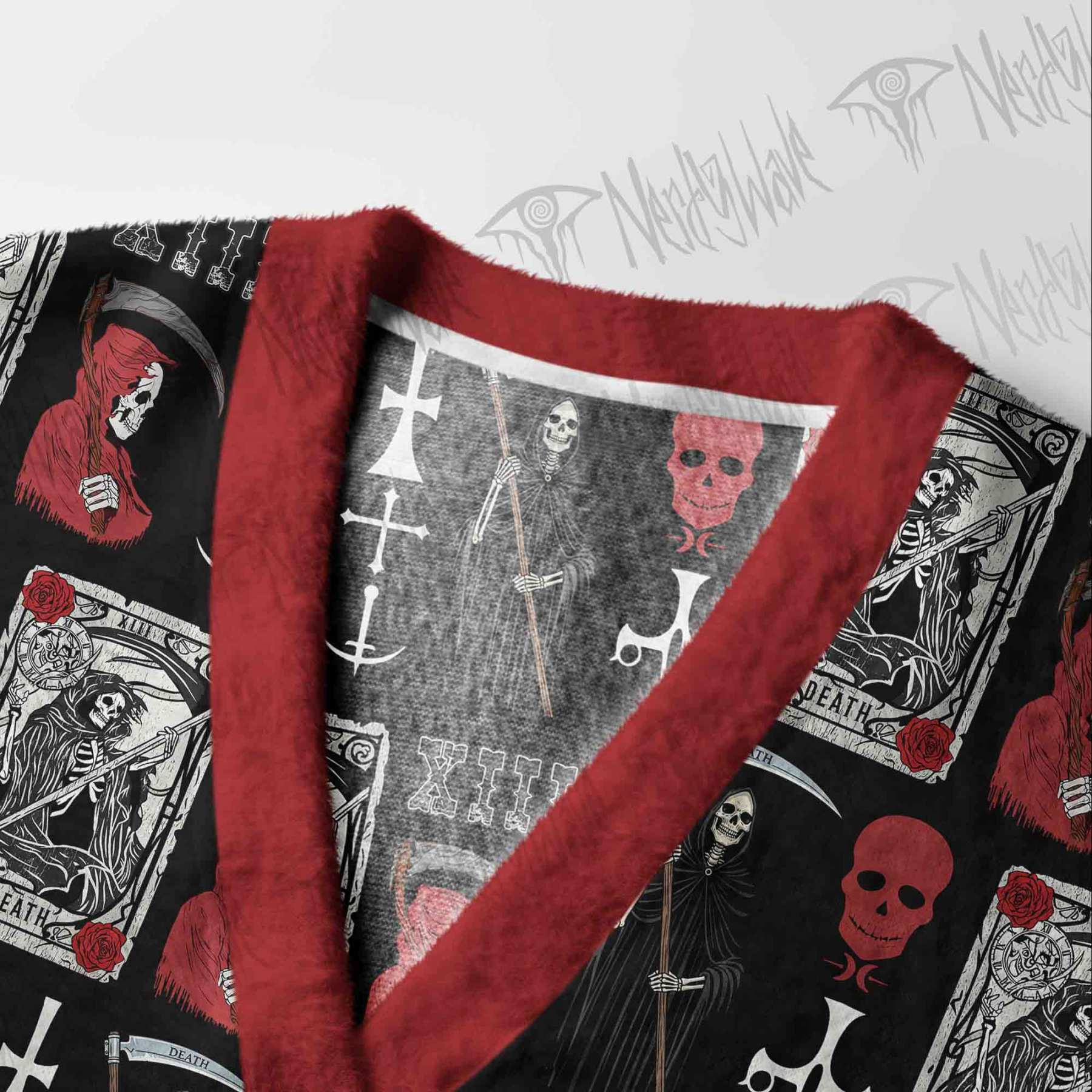 Death Tarot Card Cardigan Sweater