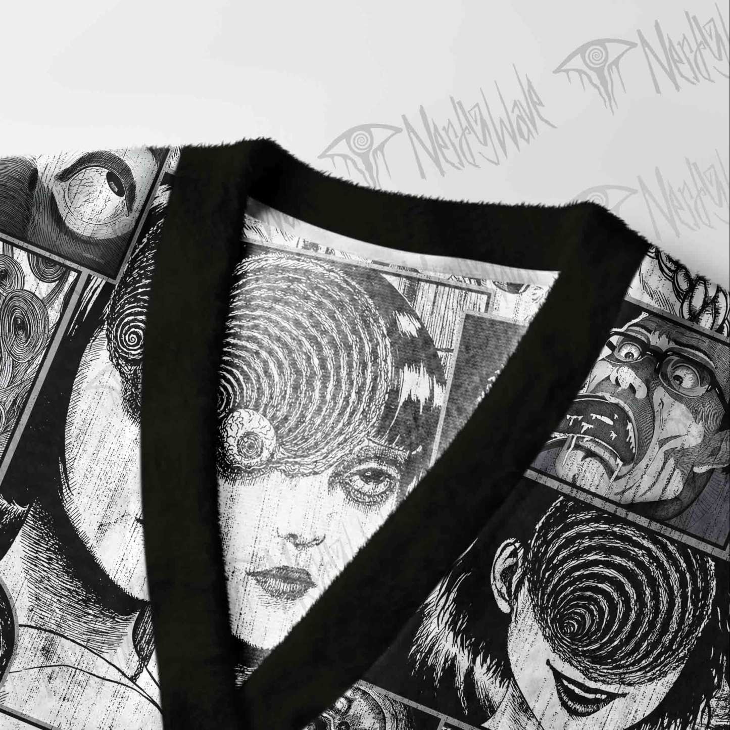 Sprial Horror Cardigan Sweater