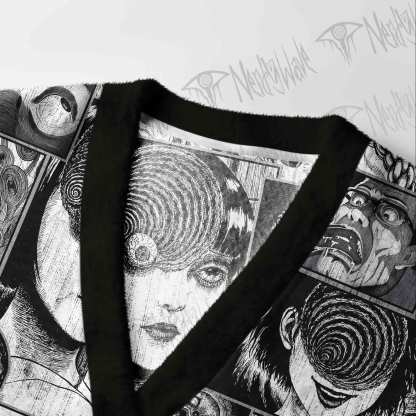 Sprial Horror Cardigan Sweater