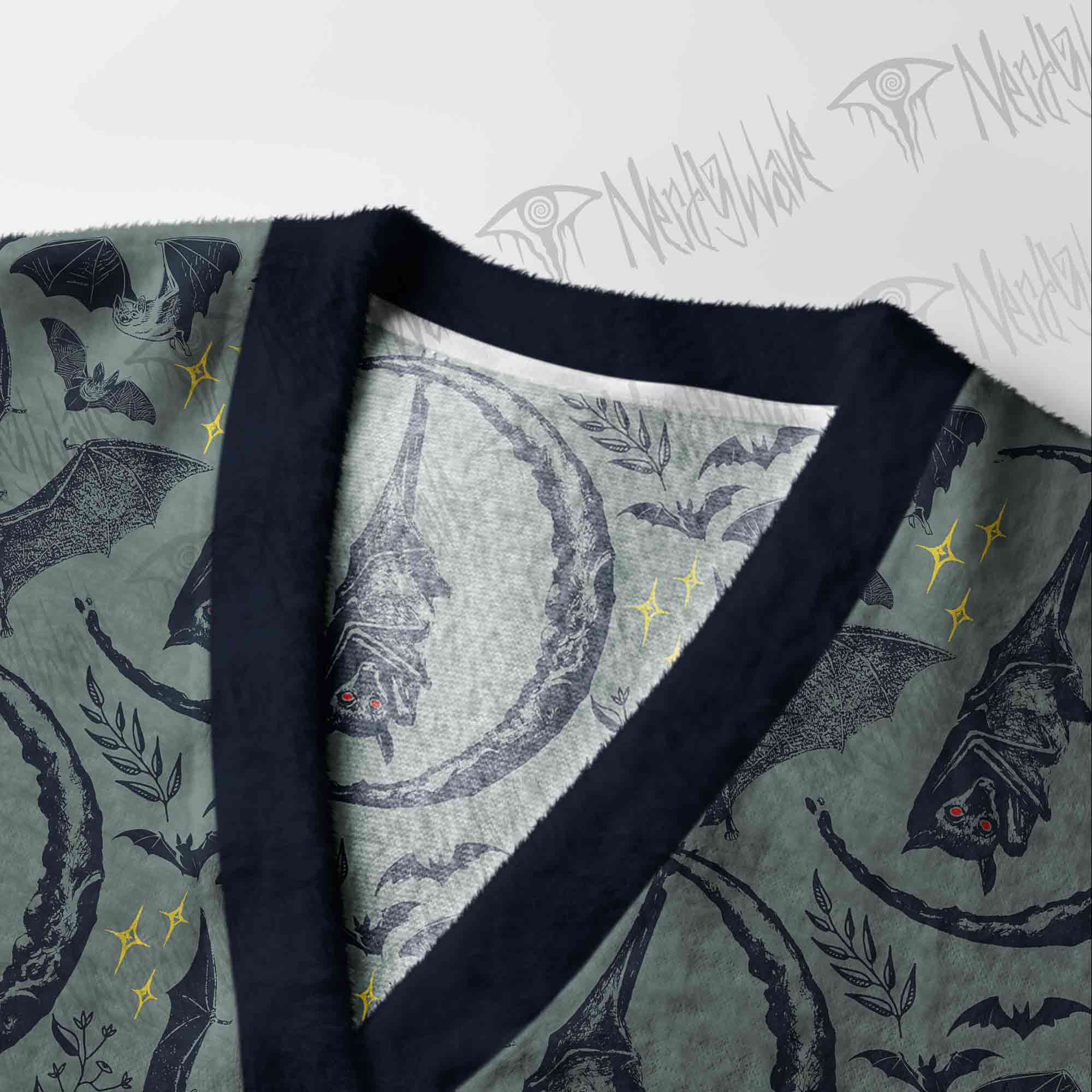 Hanging Bat Cardigan Sweater