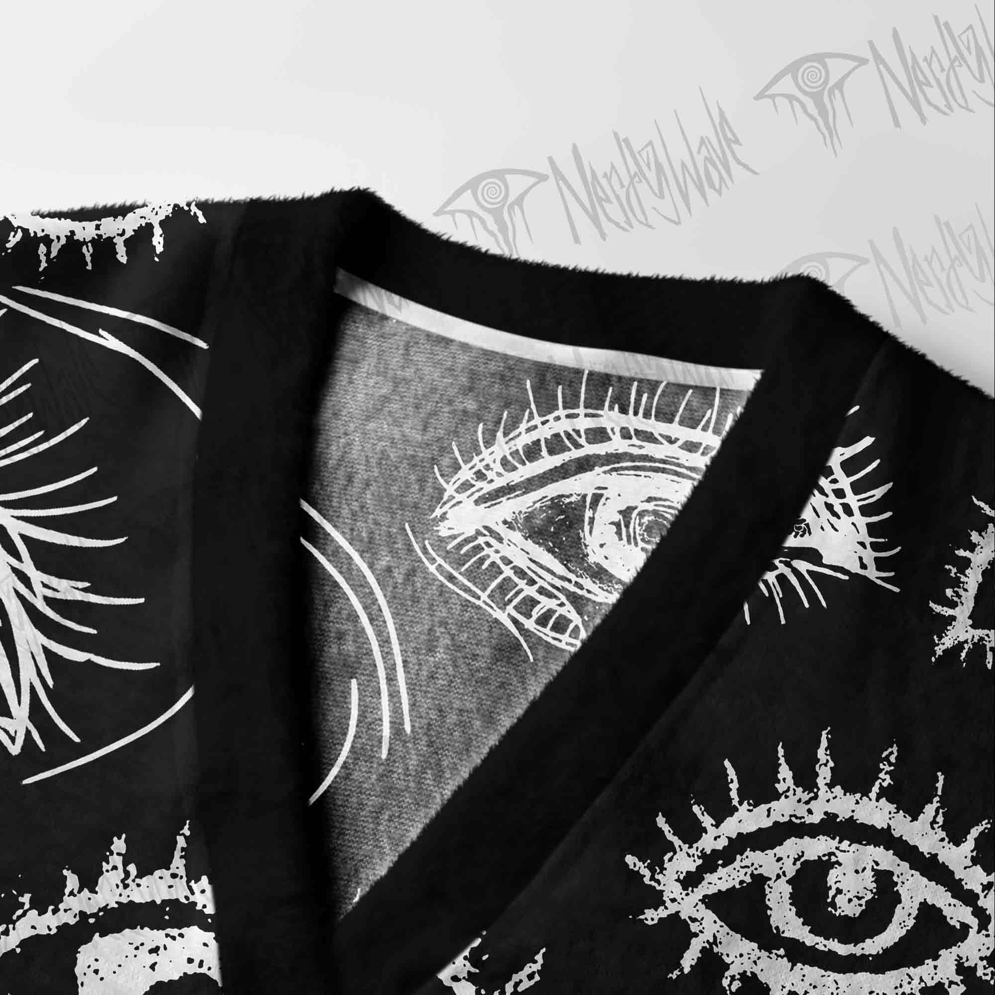 Grunge Eye Cardigan Sweater