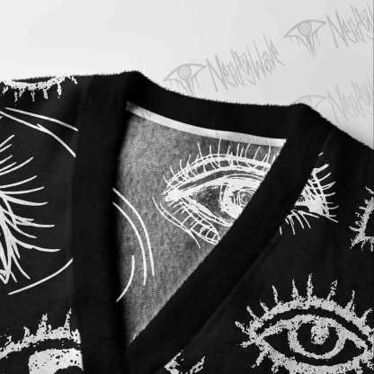 Grunge Eye Cardigan Sweater
