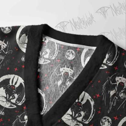 Creepy Mothman Cardigan Sweater