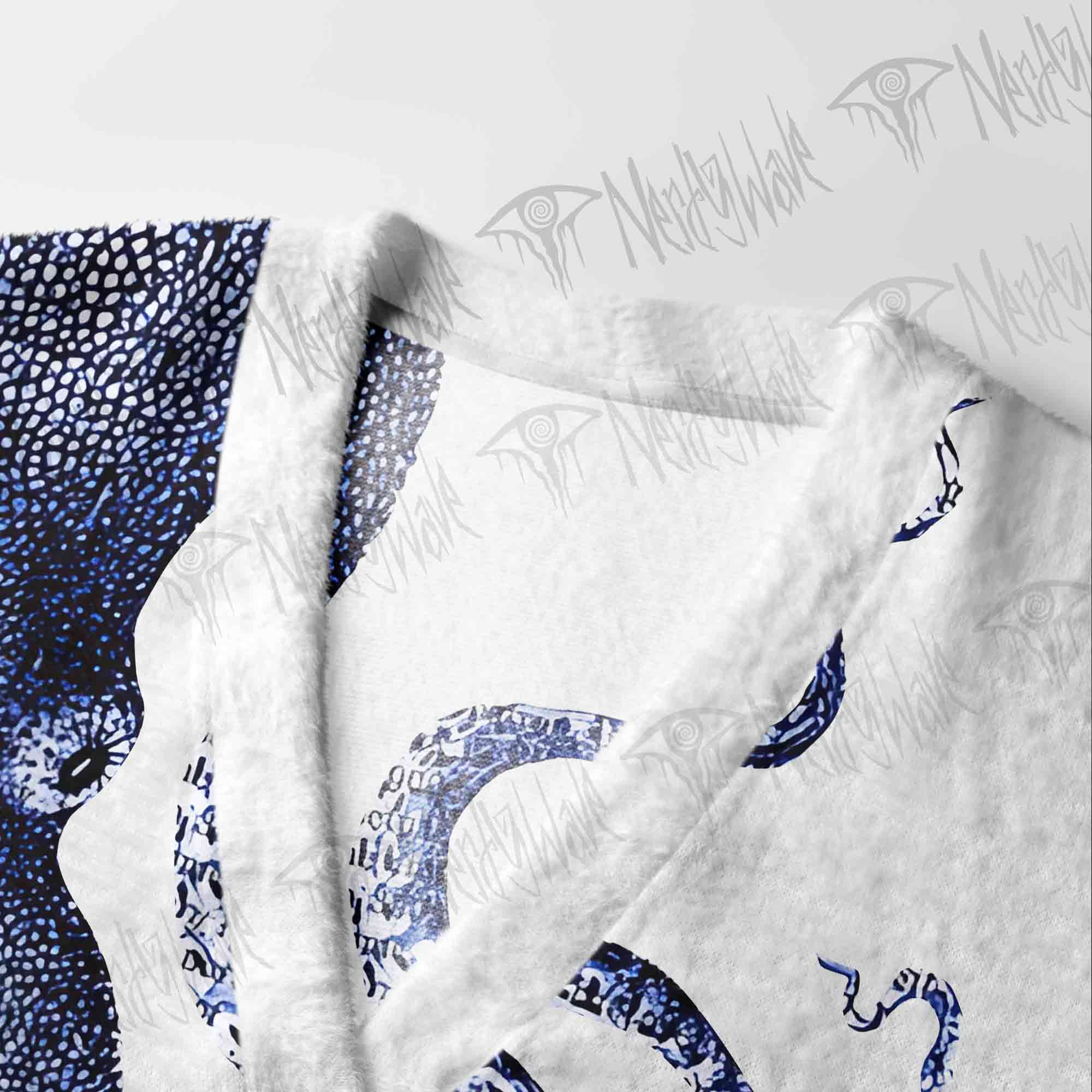 Blue Kraken Octopus Cardigan Sweater