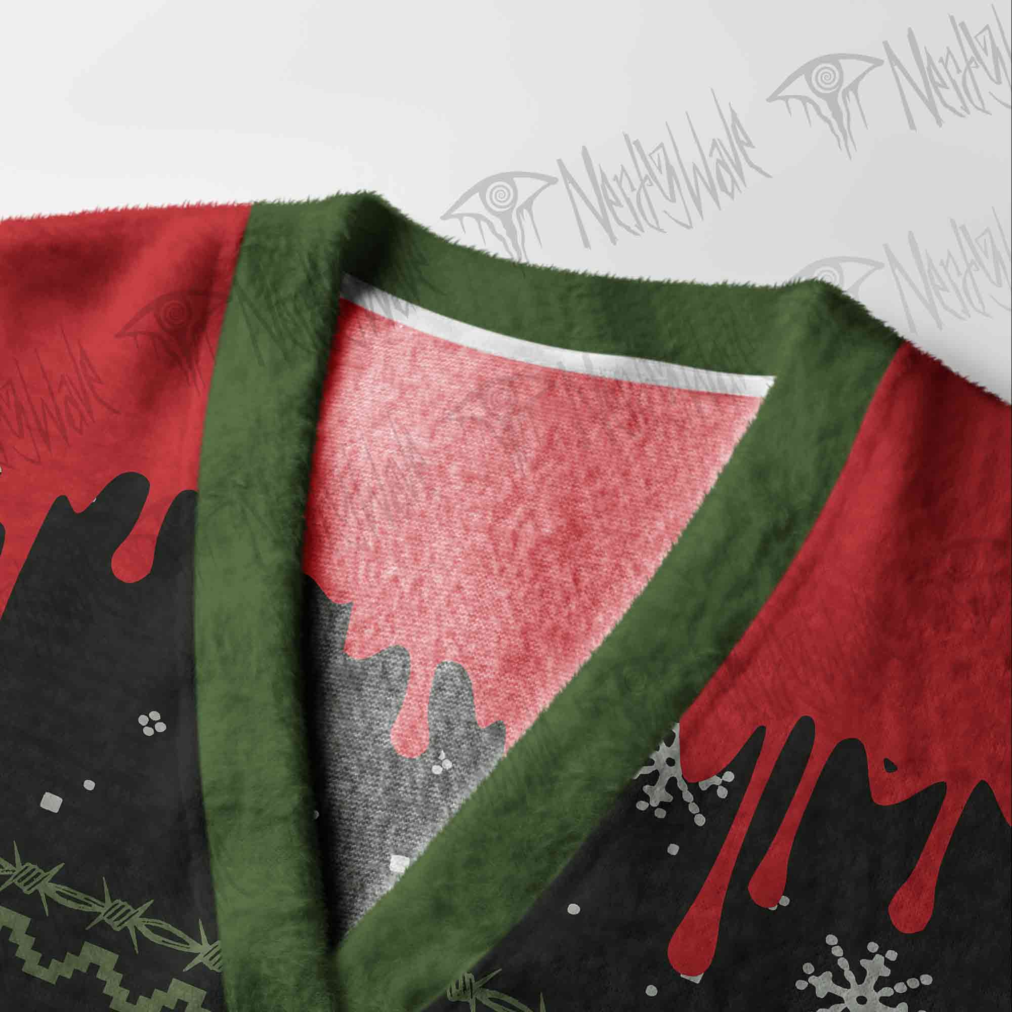 Zombie Santa Cardigan Sweater
