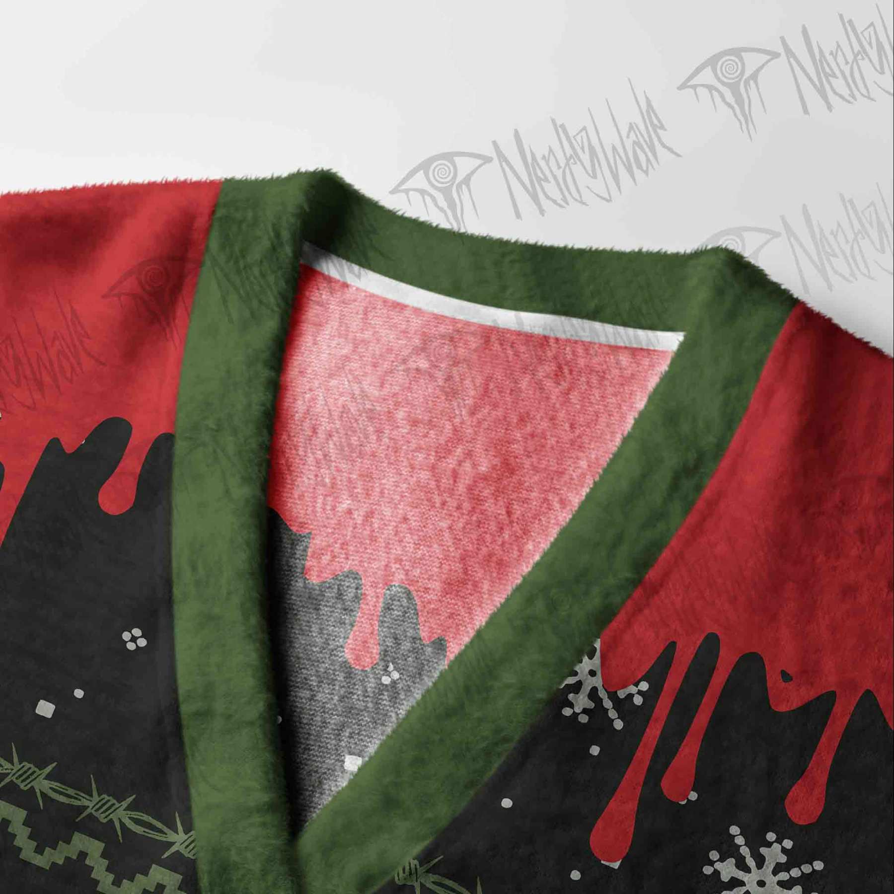 Zombie Santa Cardigan Sweater