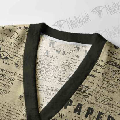 Alien Newspaper Cardigan Sweater