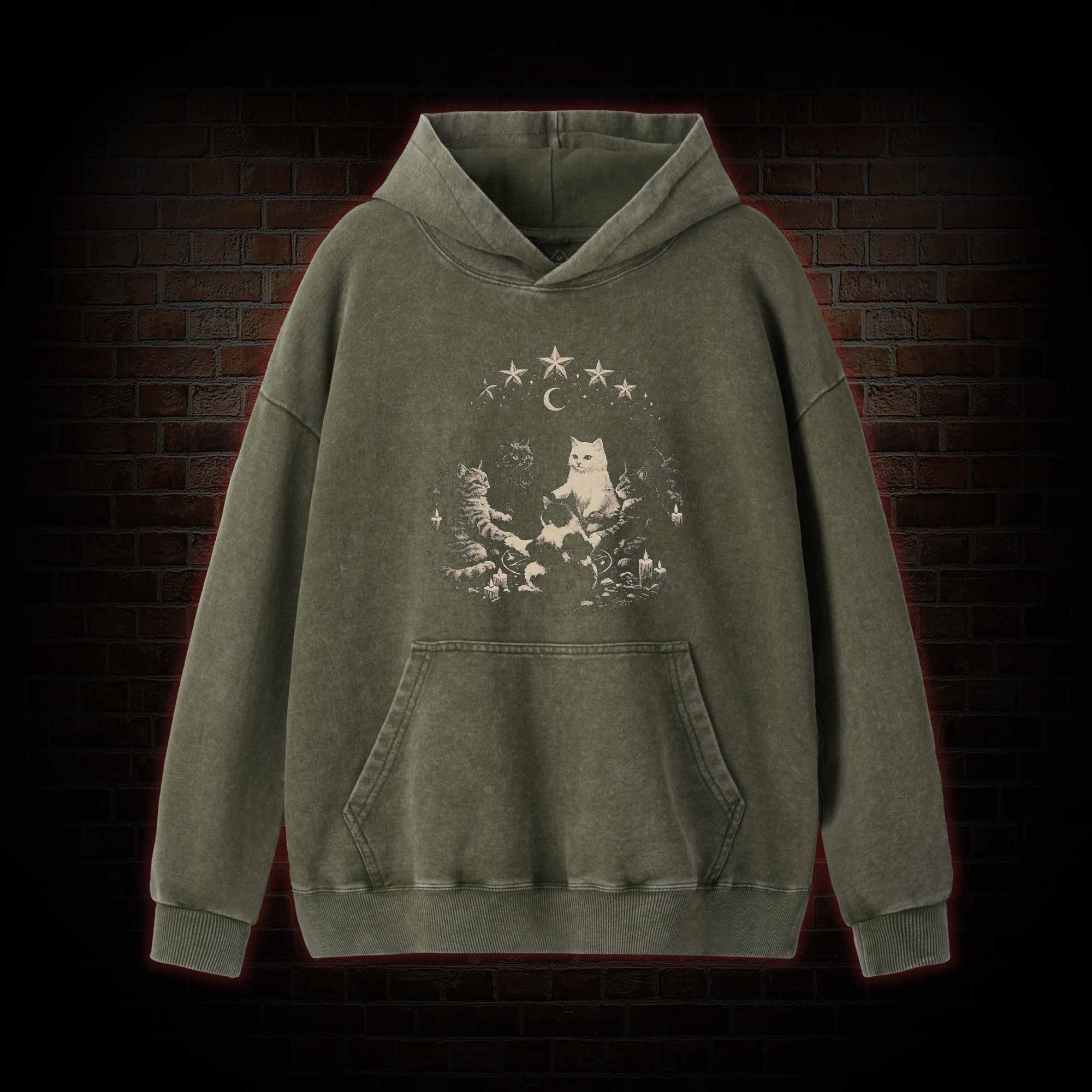 Cat Ritual Washed Hoodie