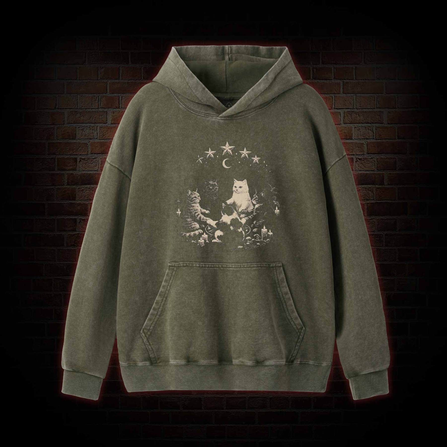 Cat Ritual Washed Hoodie