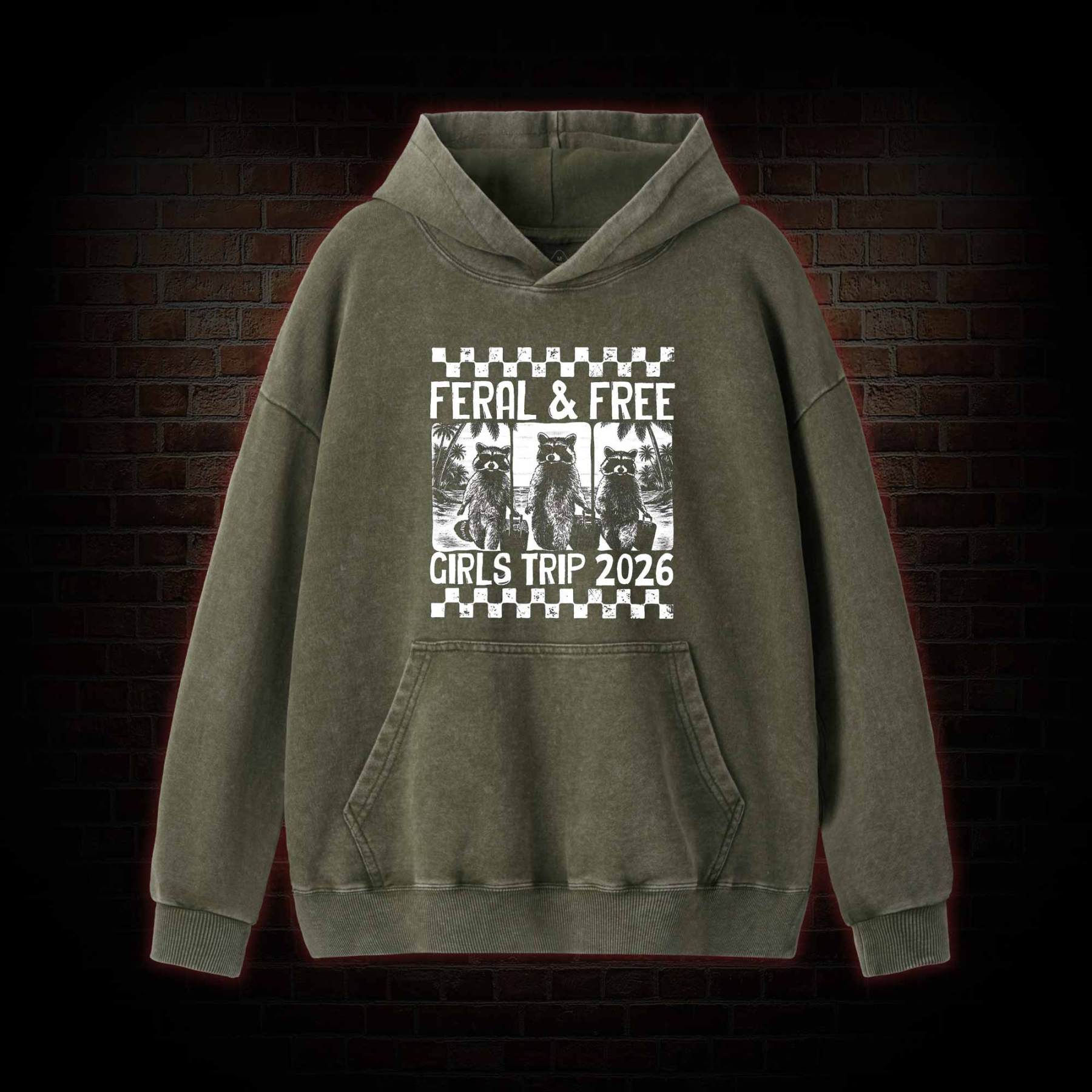 Feral & Free Washed Hoodie