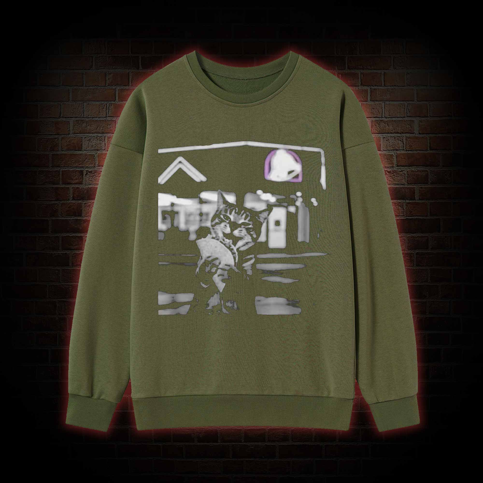 Funny Cat Eating Taco Sweatshirt