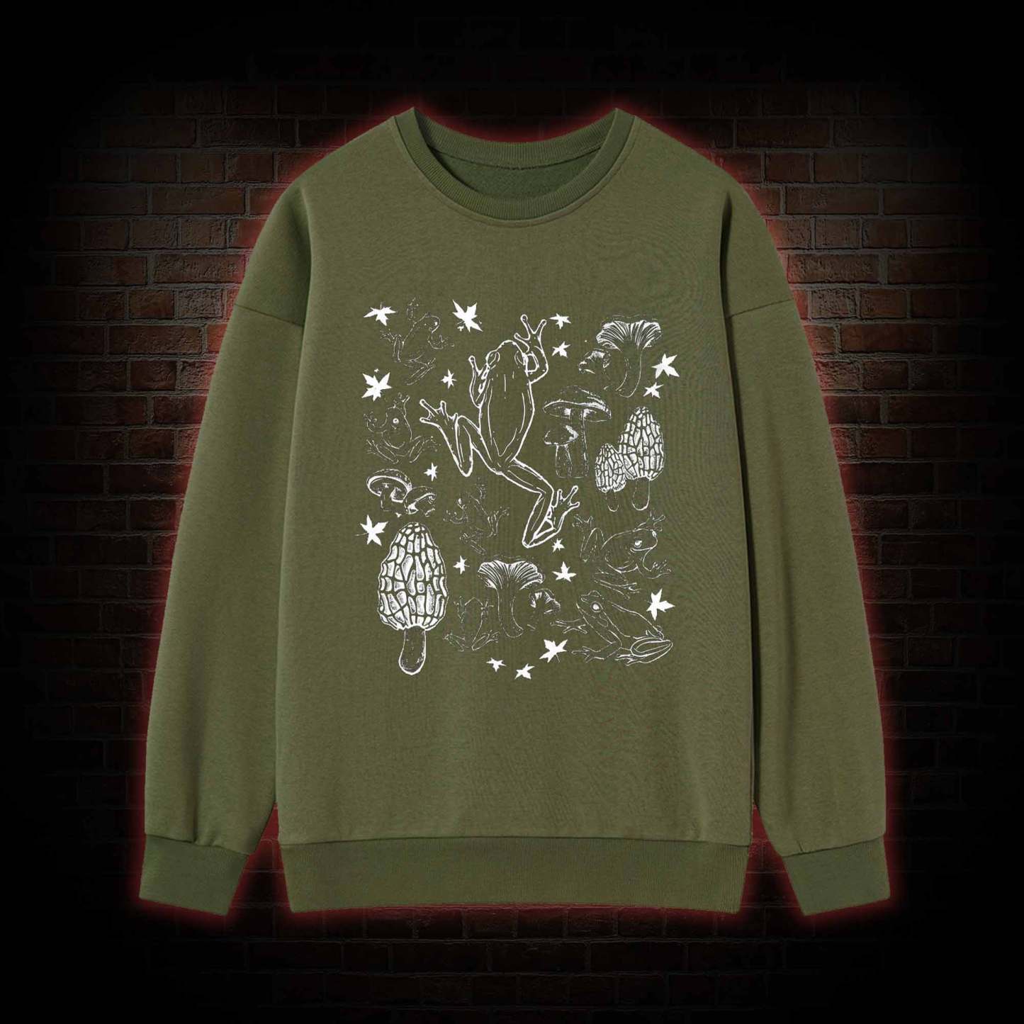 Frogs and Mushrooms Vintage Sweatshirt