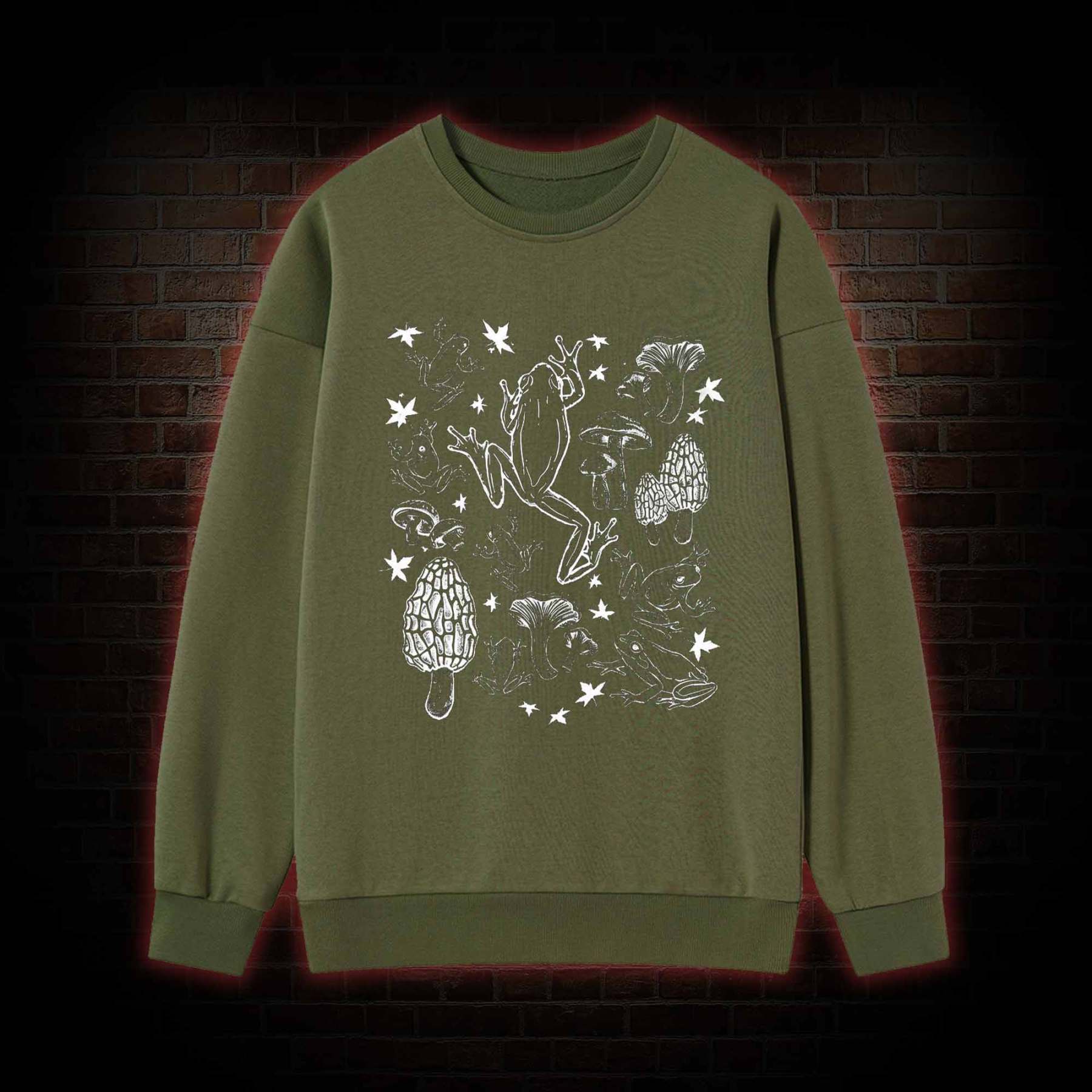 Frogs and Mushrooms Vintage Sweatshirt