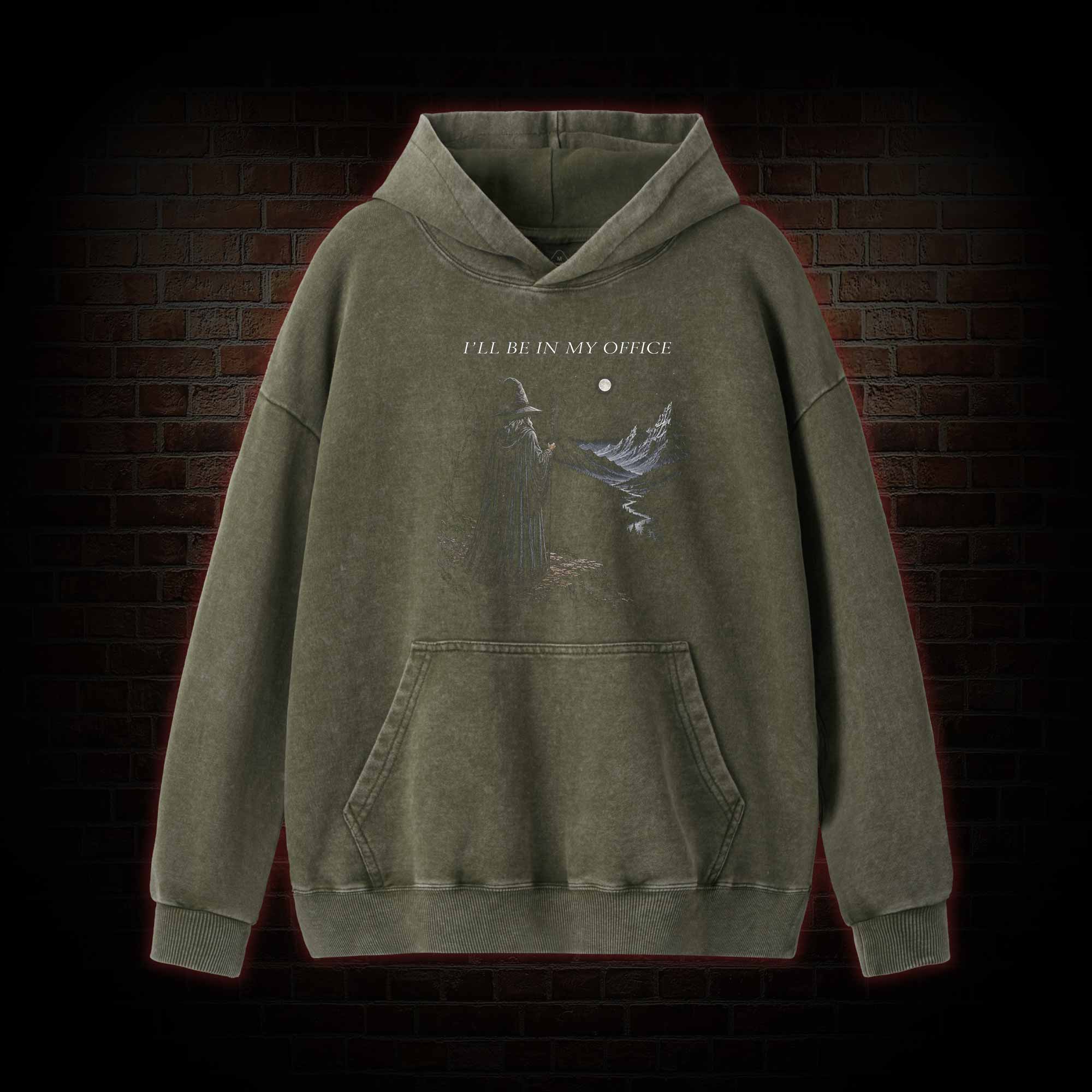 I'll Be in My Office Washed Hoodie