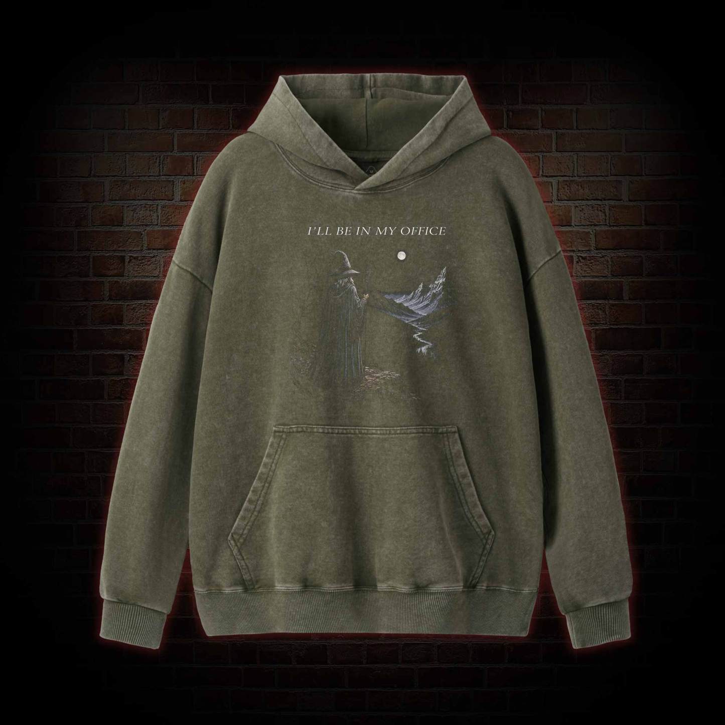 I'll Be in My Office Washed Hoodie