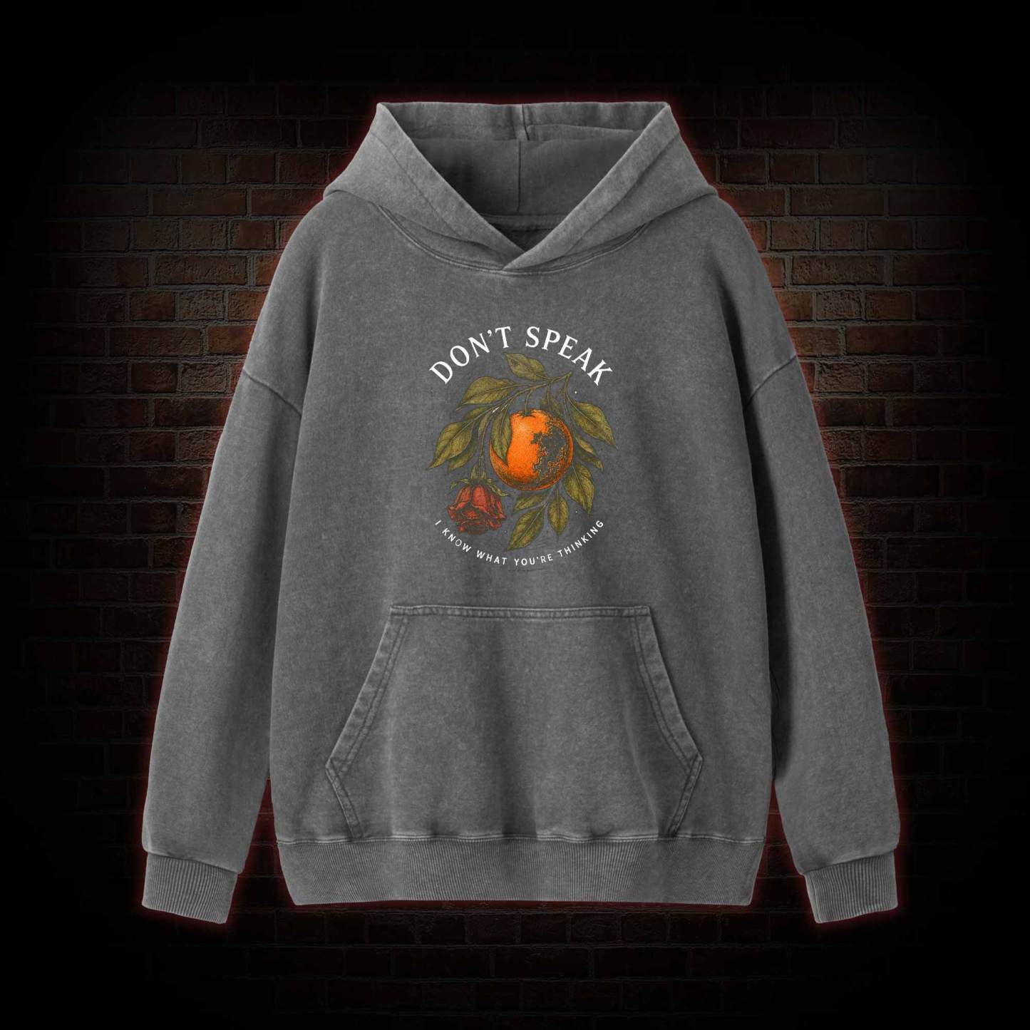 Don’t Speak Orange Washed Hoodie