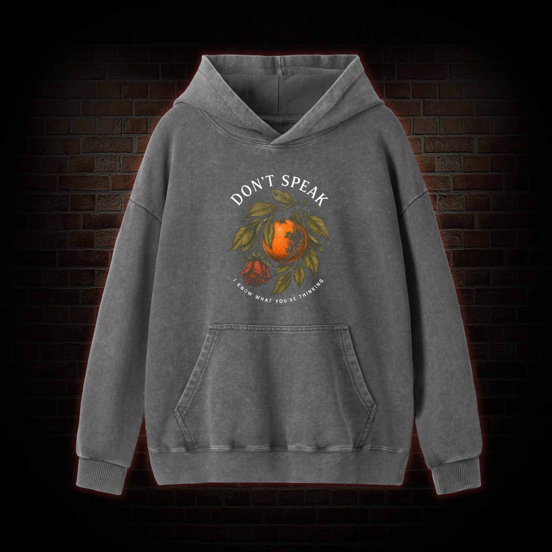 Don’t Speak Orange Washed Hoodie