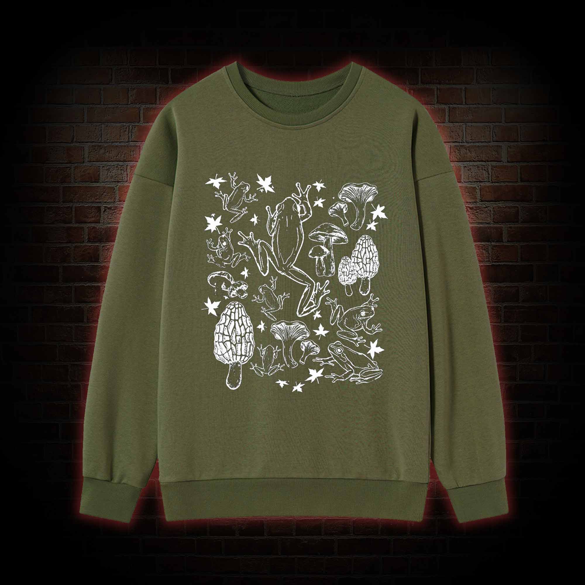 Frogs and Mushrooms Sweatshirt