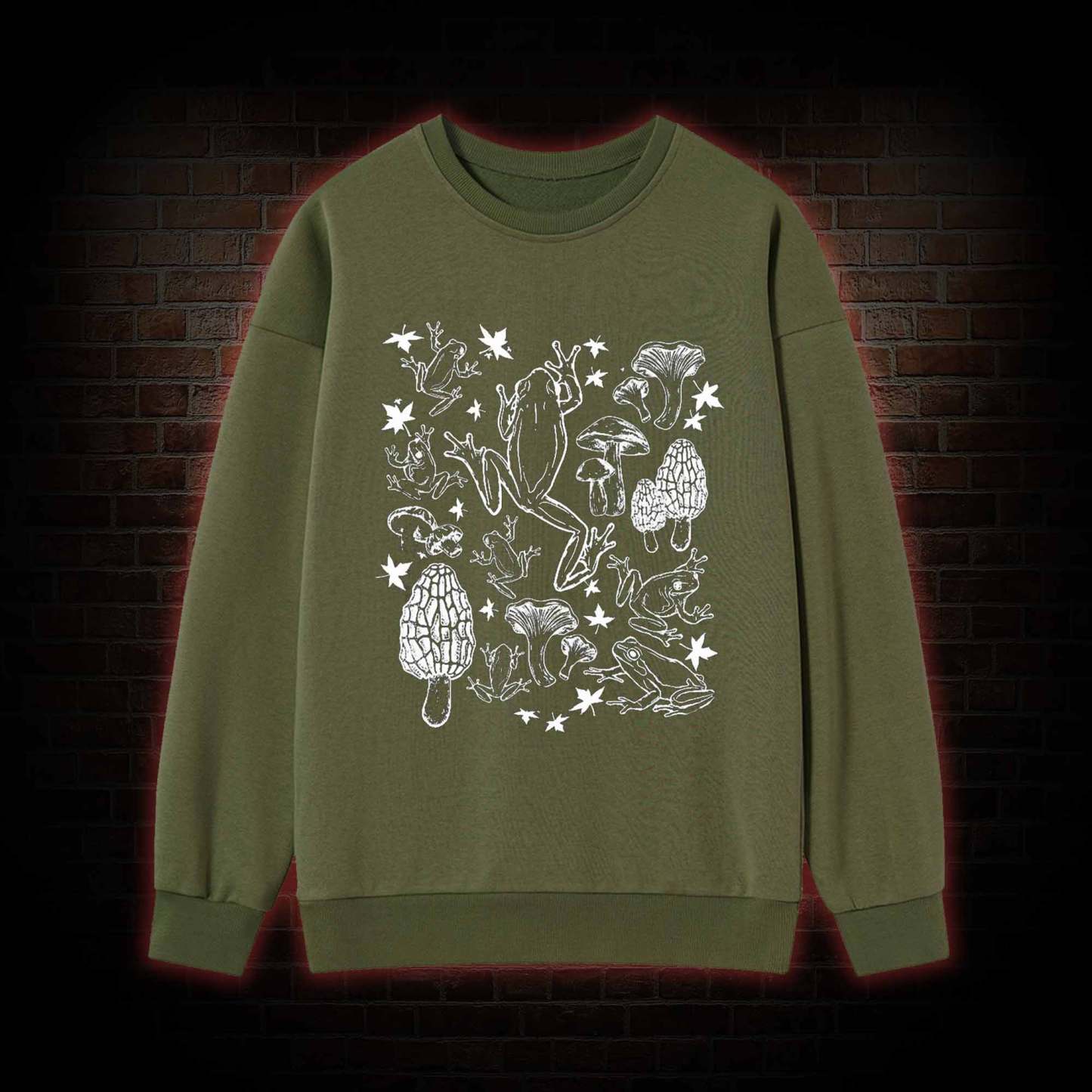 Frogs and Mushrooms Sweatshirt