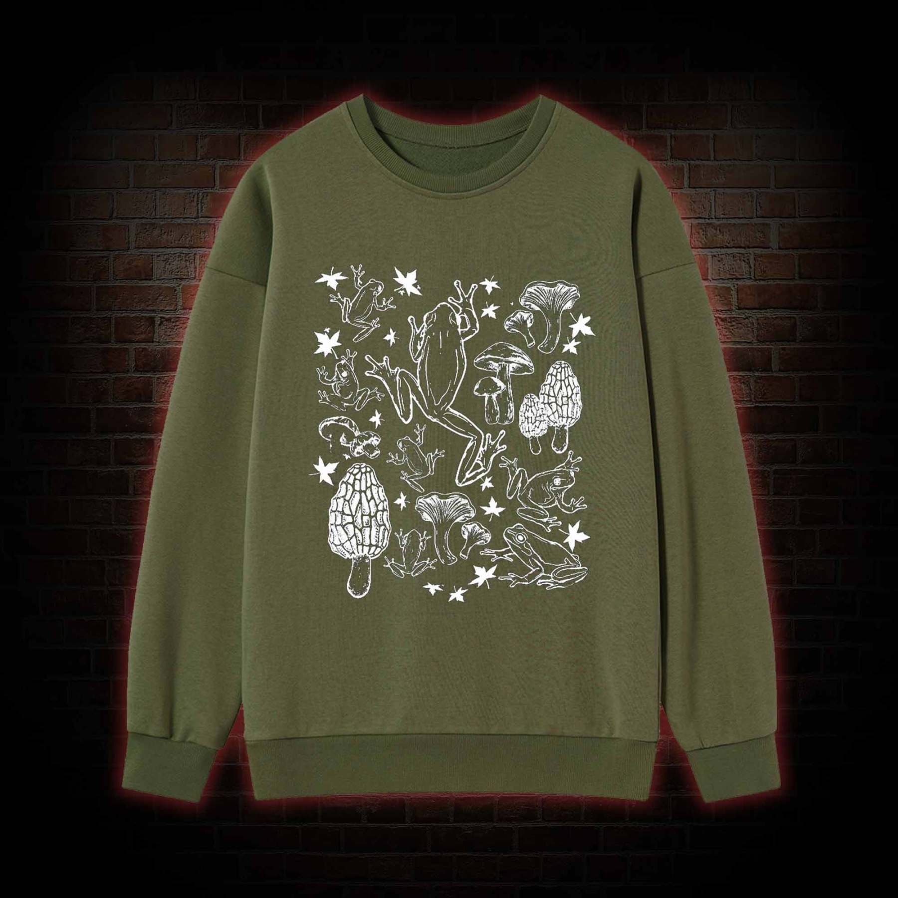 Frogs and Mushrooms Sweatshirt