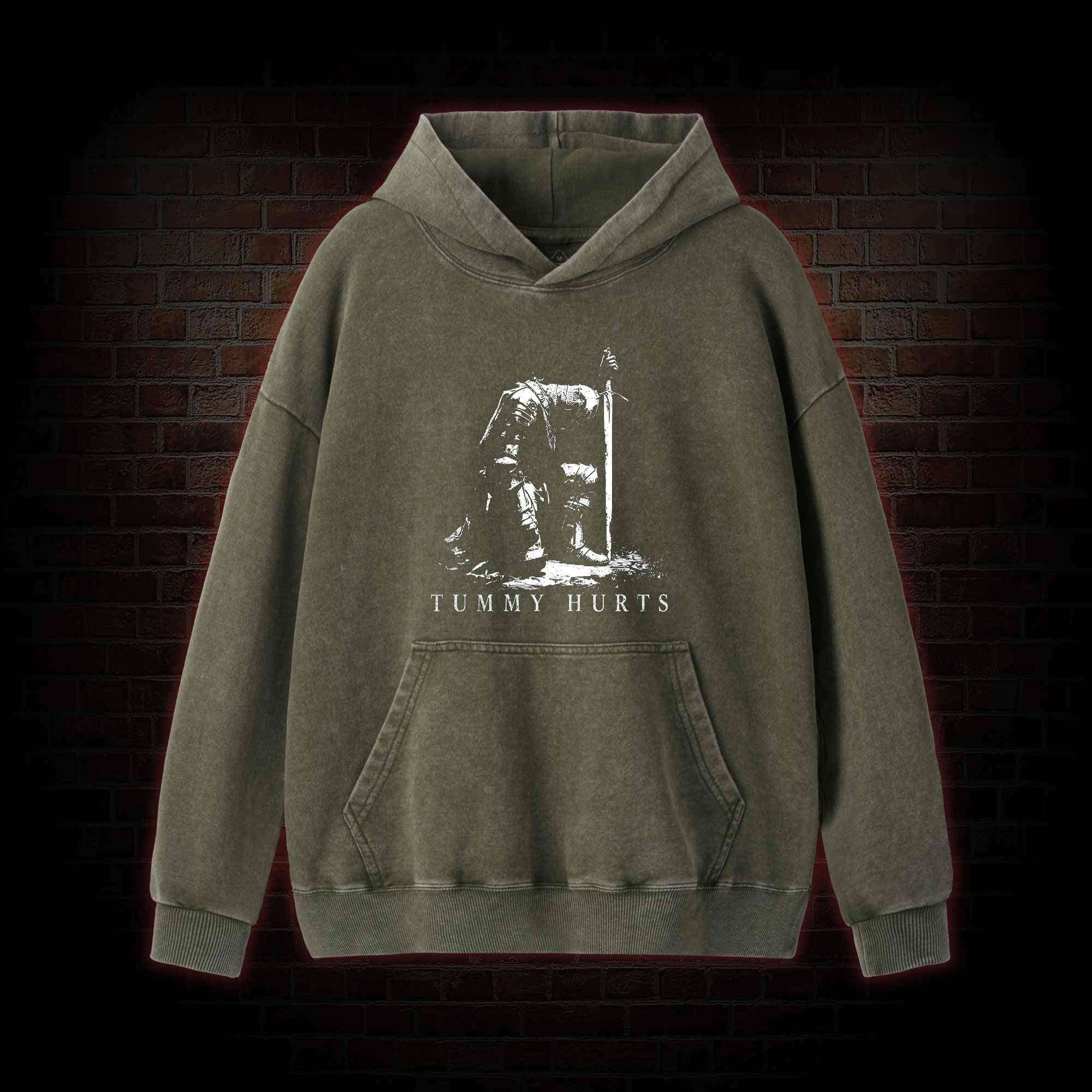 Dark Fantasy Knight Washed Hoodie