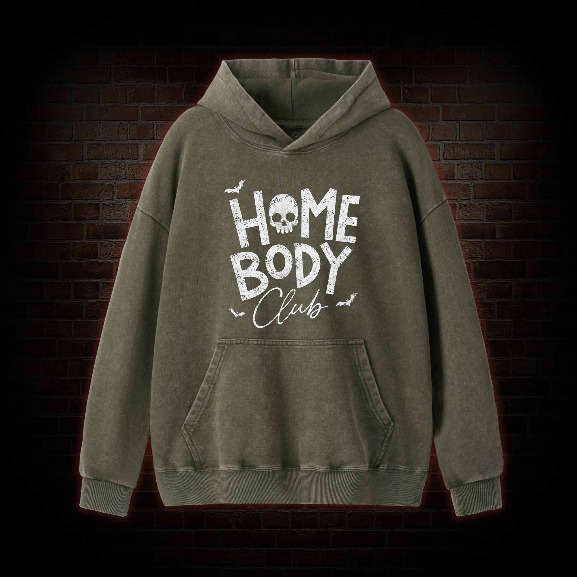 Goth Home Body Club Washed Hoodie