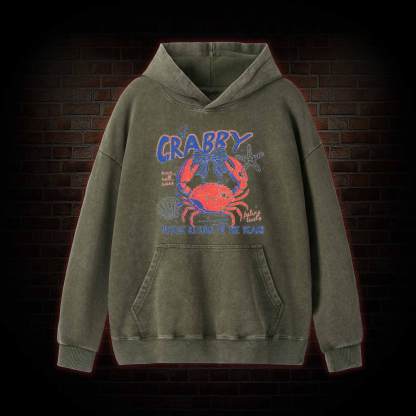 If Crabby Return to Beach Washed Hoodie